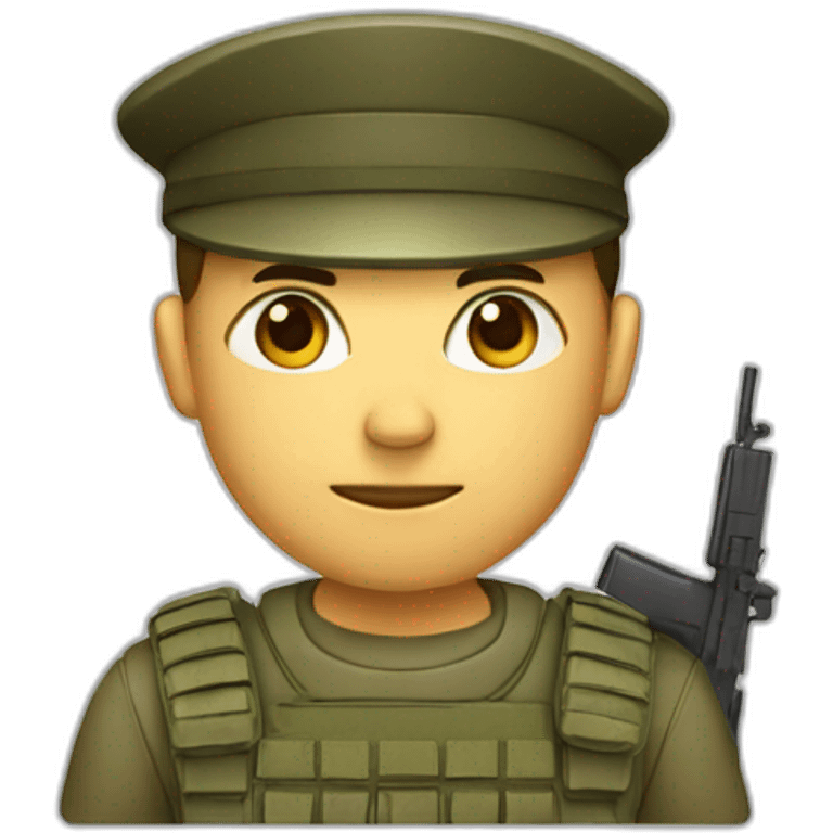 soldier with letter v emoji