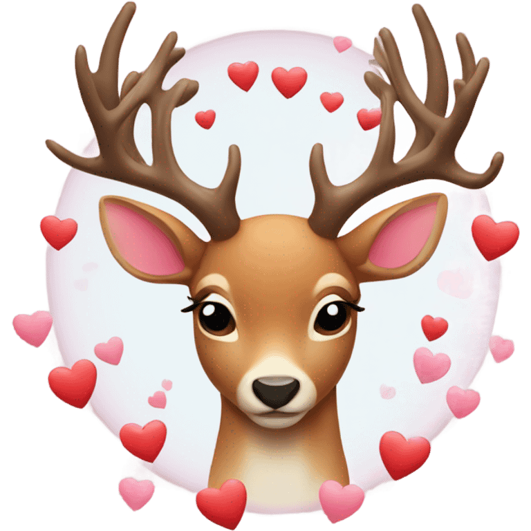 Deer with hearts  emoji