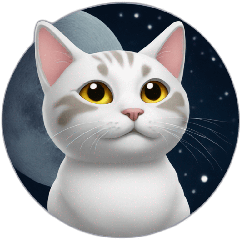 cat on moon emoji