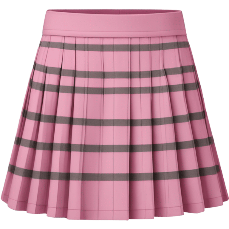 Pink tartan pleated mini skirt, isolated emoji