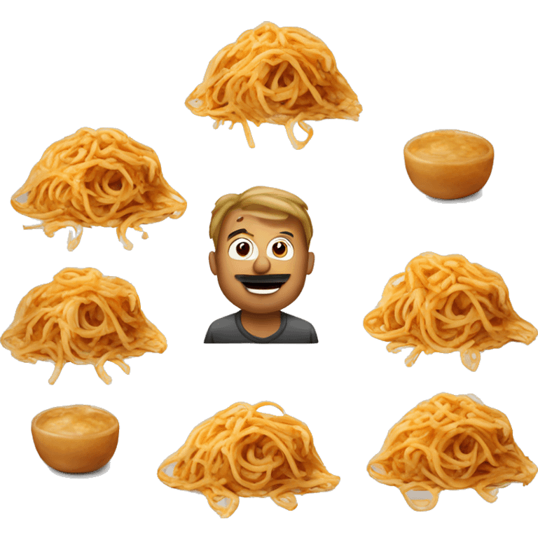 Poutine mange des spaghetti  emoji