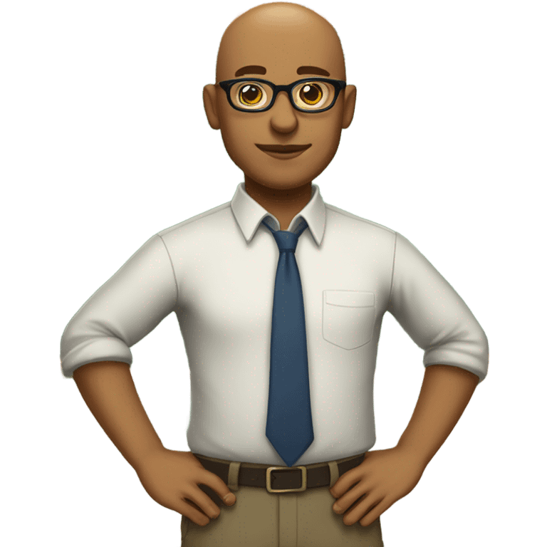 Bald teacher emoji