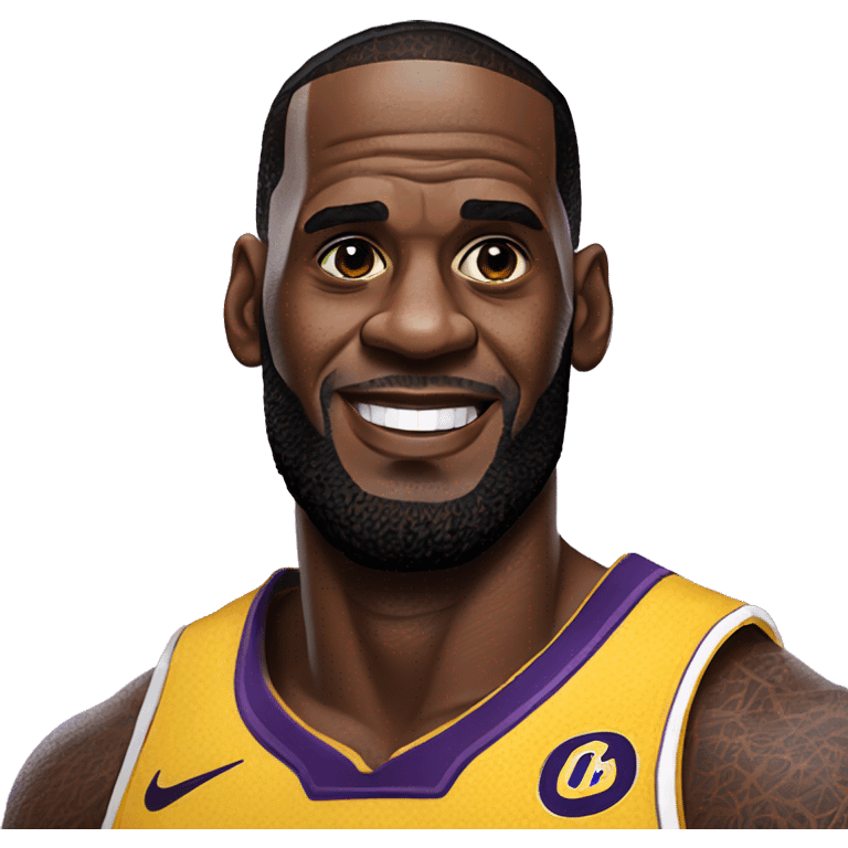 Lebron James in a laker jersey emoji