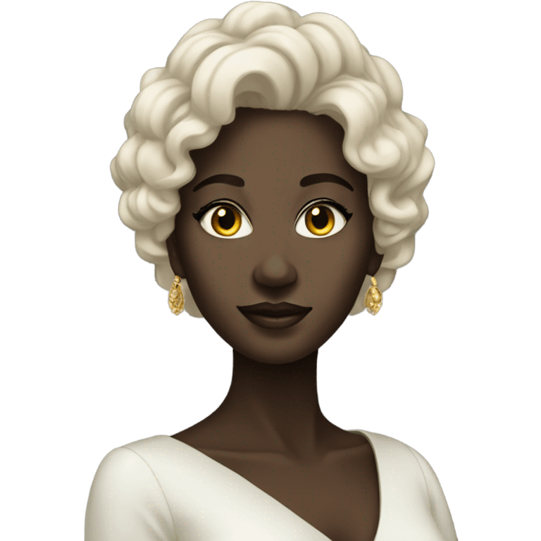 elegant dark-skinned beauty portrait emoji