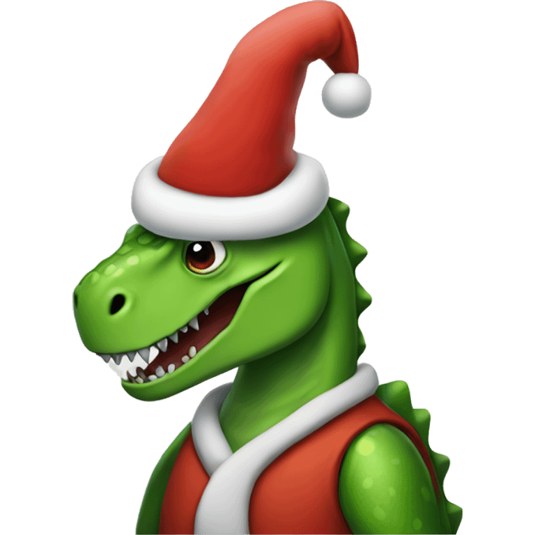 dinosaur dressed like santa  emoji