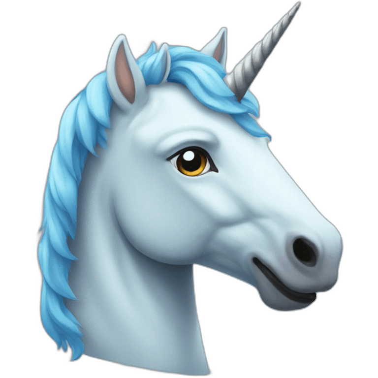 Blue unicorn emoji