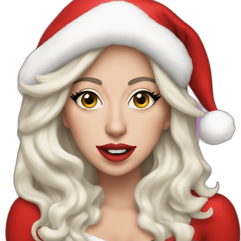 Lady Gaga as santa emoji