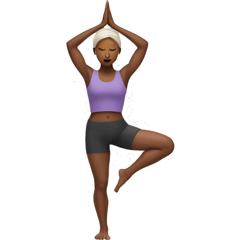 yoga pose worrier 2  emoji