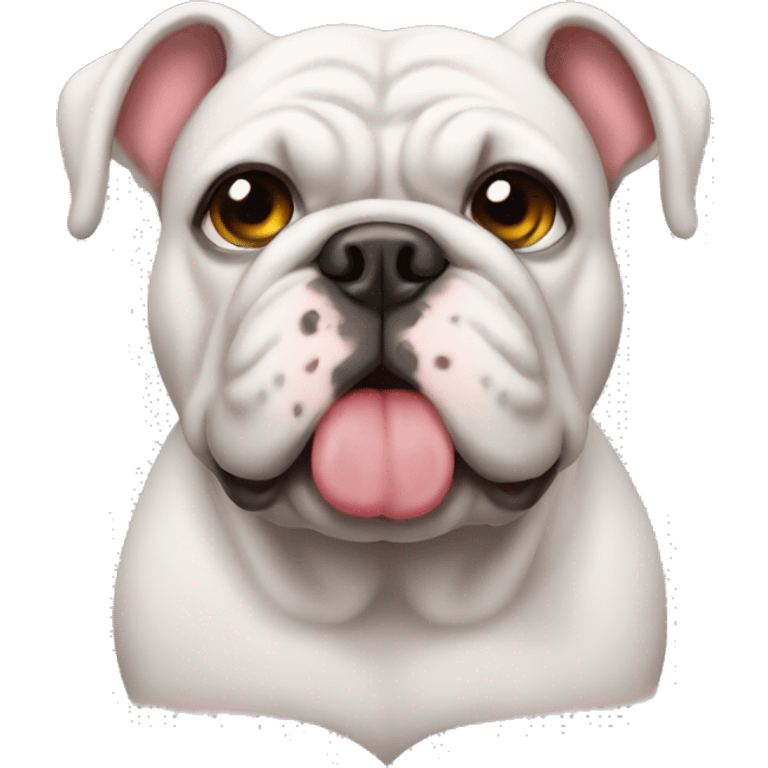 Bulldog love emoji