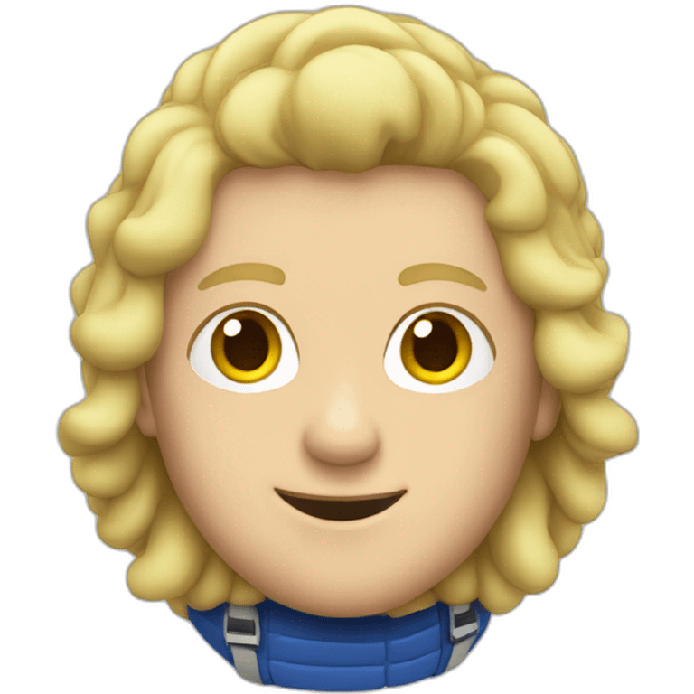 A male Skydiver with blonde hair emoji