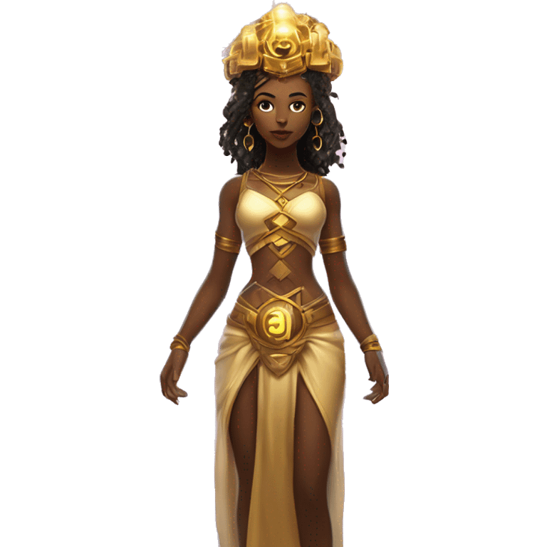 Technomancy Goddess is a mystical being who controls both magic and technology. She can cast spells on technological & Cybernetics Her powers blend the ancient art of magic with advanced cybernetics and technology. She can command machines emoji