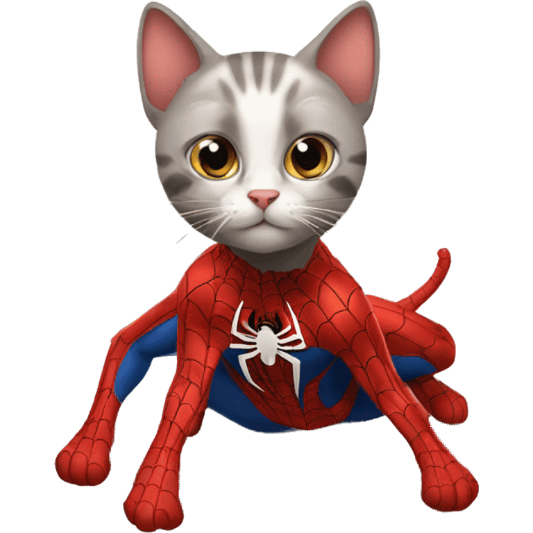 cat spider man emoji