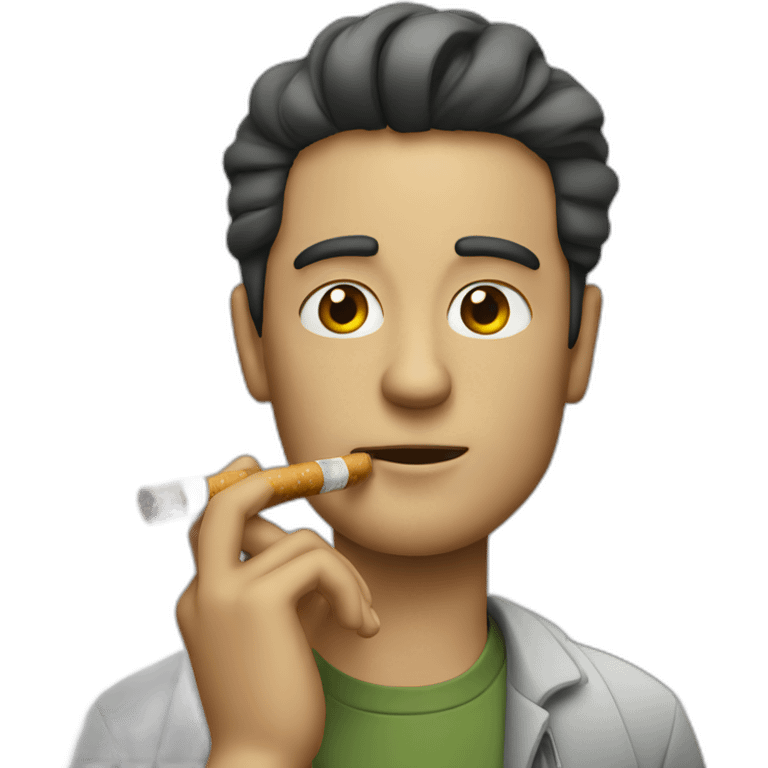 Guy smoking a sigaret emoji