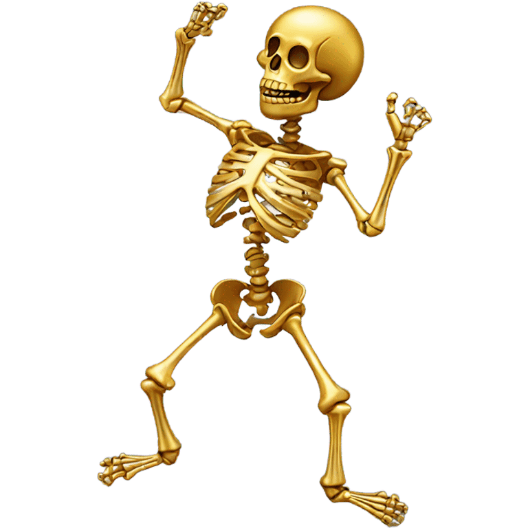 golden skeleton dancing emoji