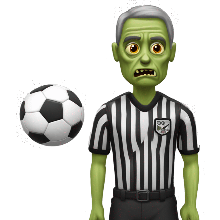 soccer referee zombie emoji