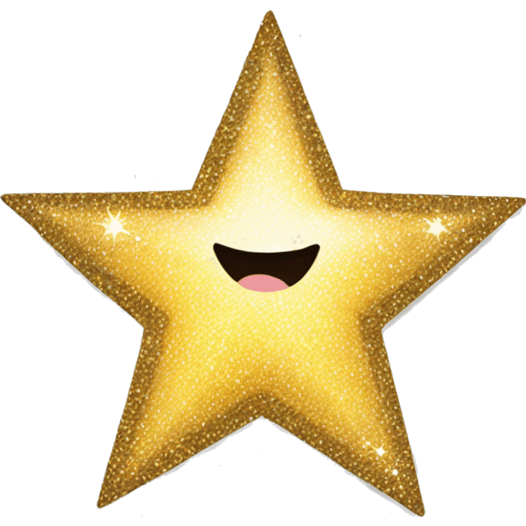 Sparkly star shape sticker  emoji