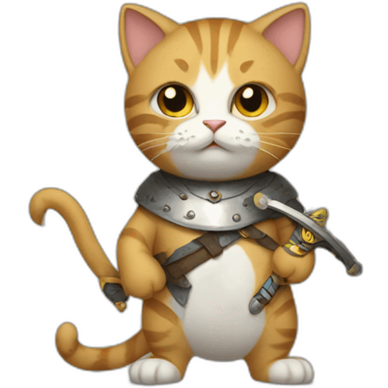 cat holding sword emoji