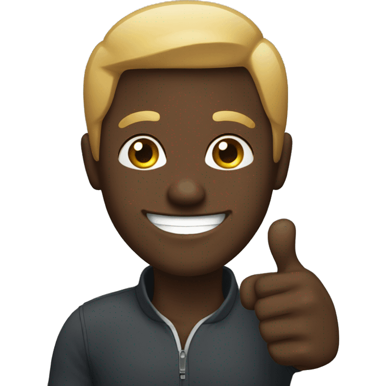 Black guy, smiling with thumbs up emoji