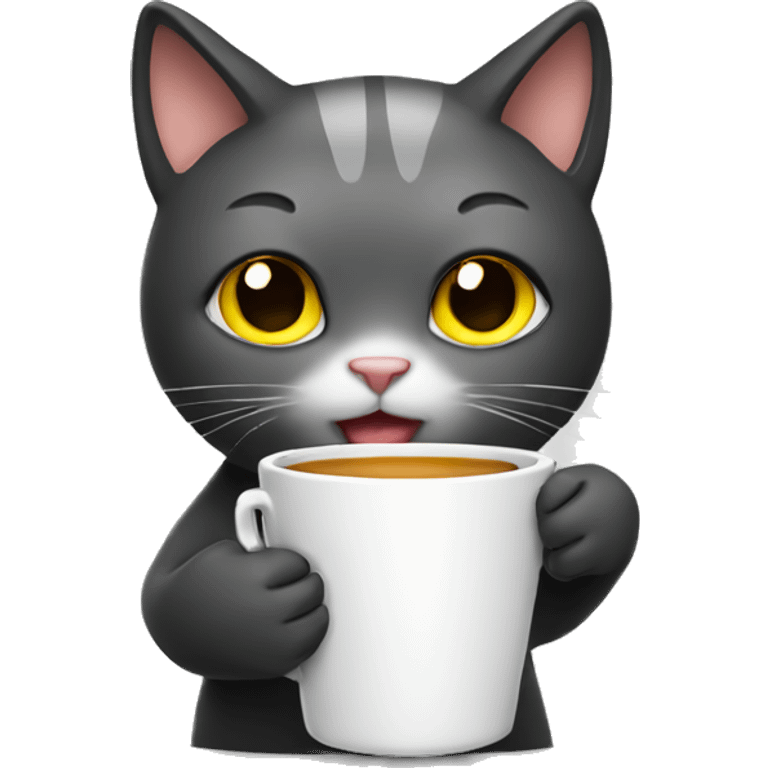 cat holding a cup emoji