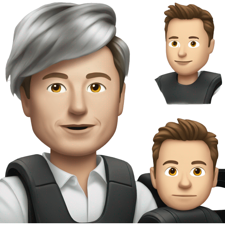 Elon Musk in a McLaren emoji