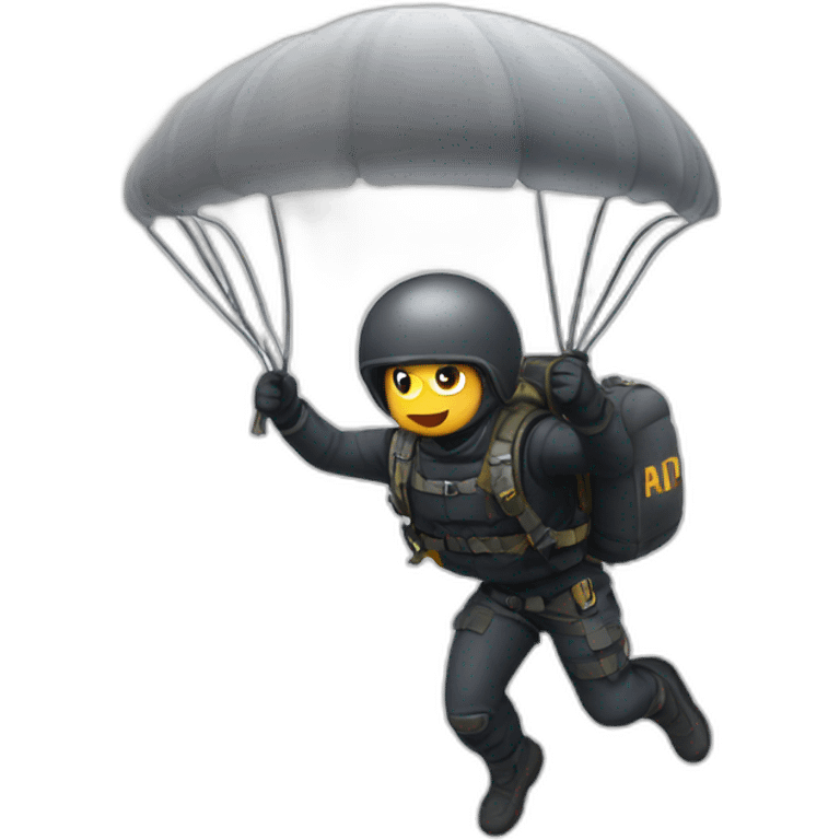 Parachuting any holding a sign that says raid emoji