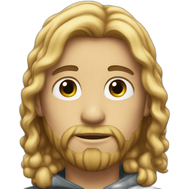 winter boy with light beard and long hair emoji