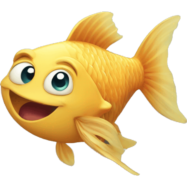 A fish that laughs emoji