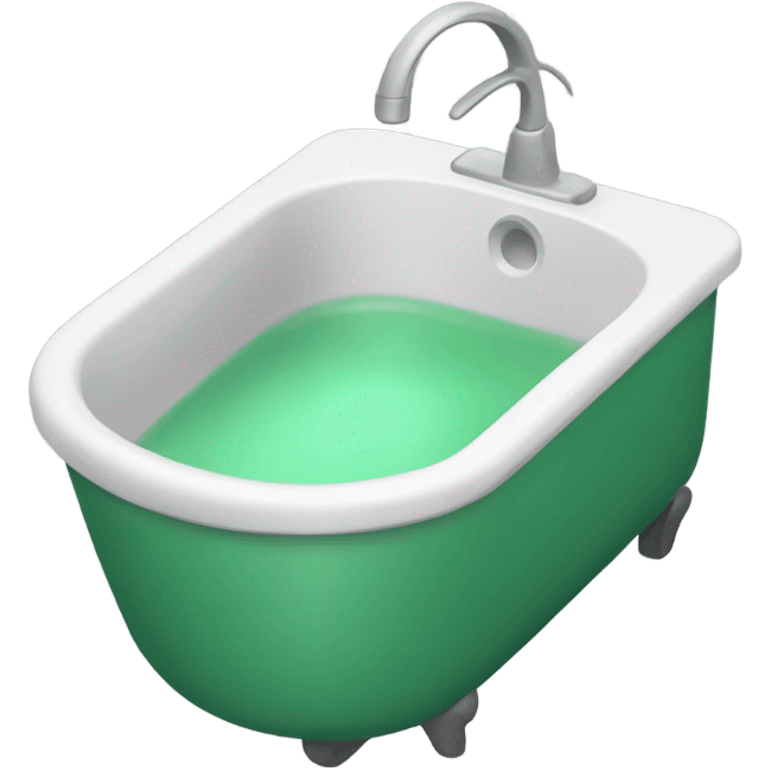 un baño ´publico plástico  portátil color  verde emoji