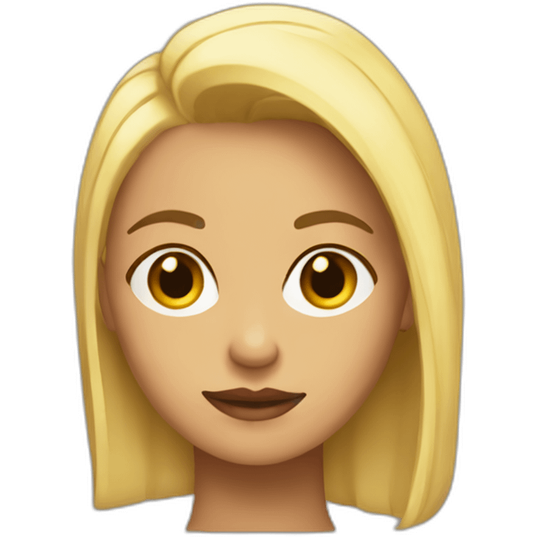 Chica rubia sentada emoji