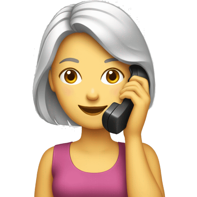 femme sur son téléphone emoji