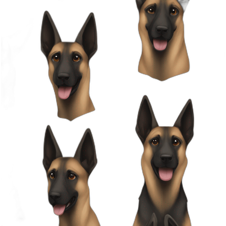 Belgian Malinois black emoji