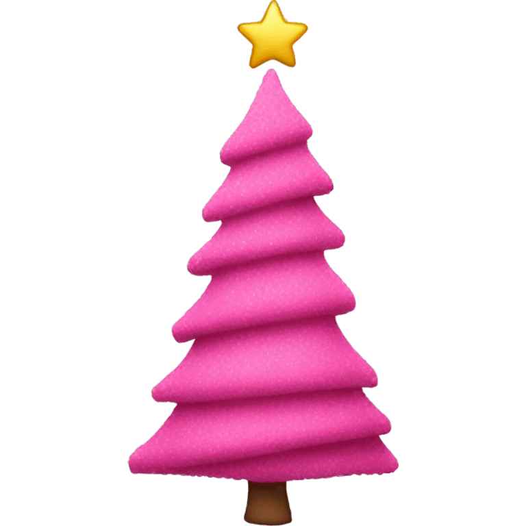 Pink Christmas tree emoji