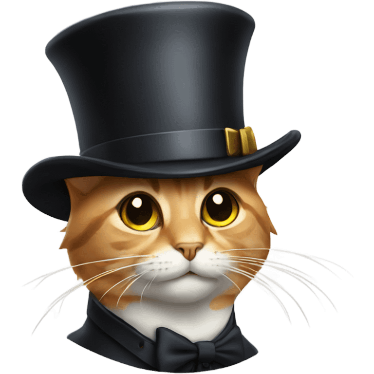 Cat with tophat emoji