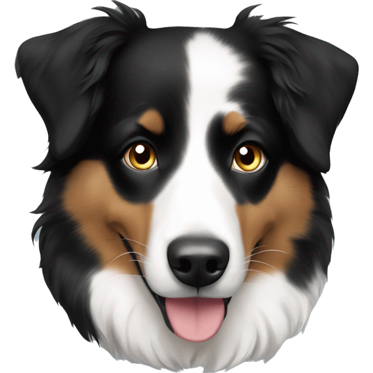 Black & white Australian shepherd  emoji