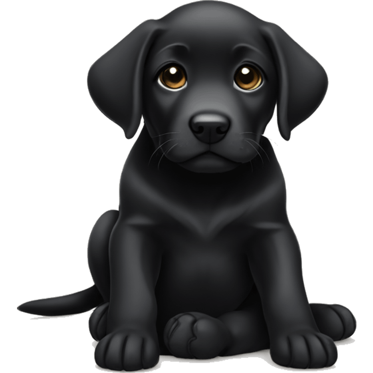 Black Labrador puppy emoji