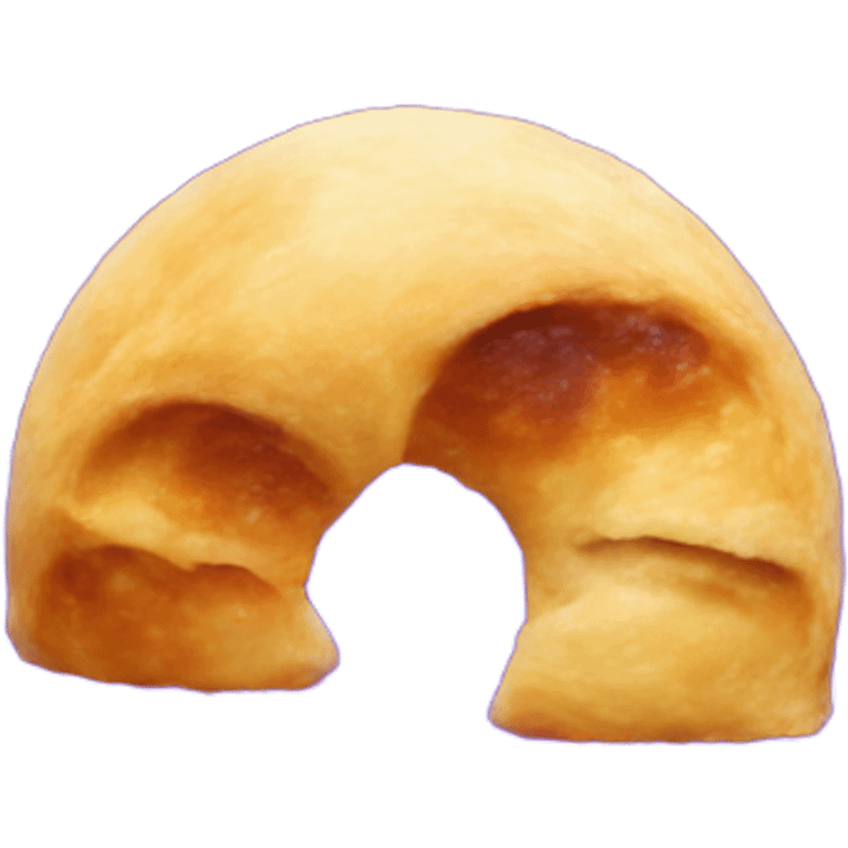 A moon made with croissant emoji