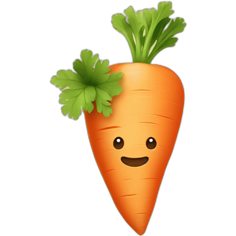 Carrot with hat emoji