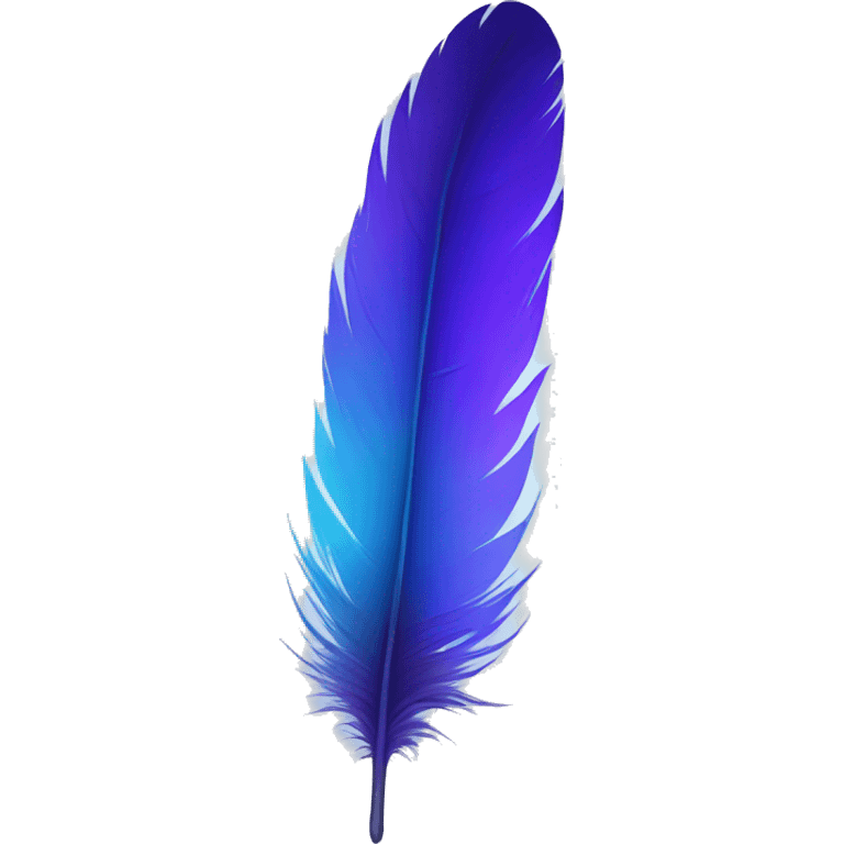 Blue Purple grew gradient feather emoji