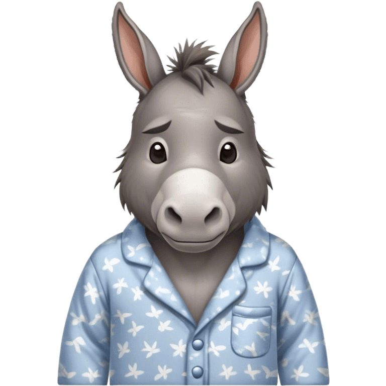 Tired donkey in pajamas emoji