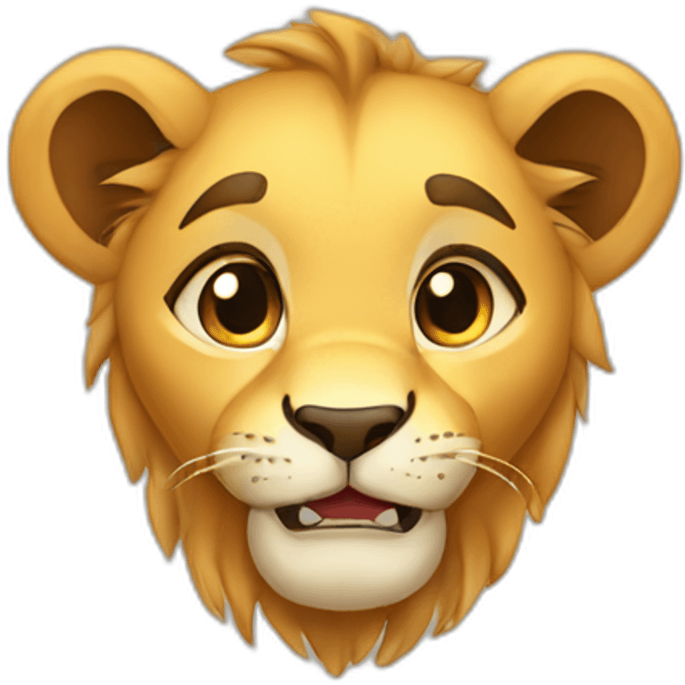 The lion cub is crying emoji