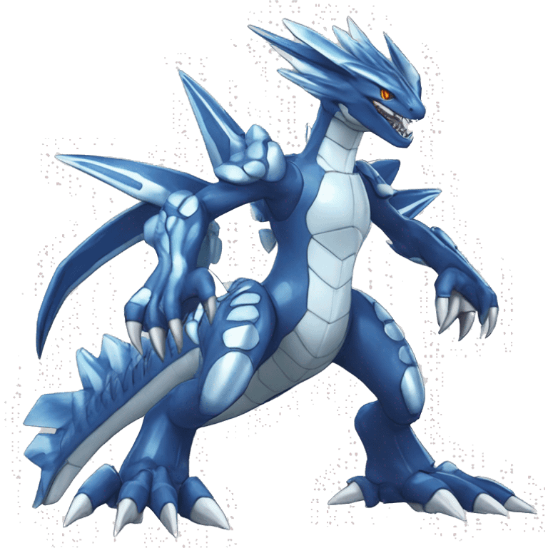  cool edgy shiny colorful Digimon-Dialga-Reptile full body emoji