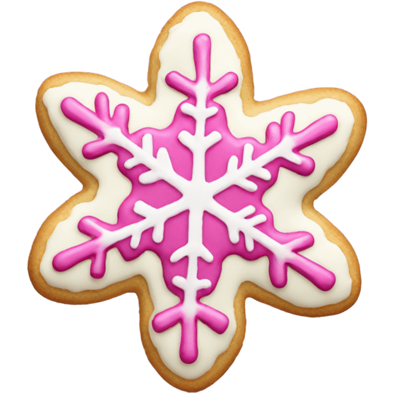 pink snowflake cookie  emoji