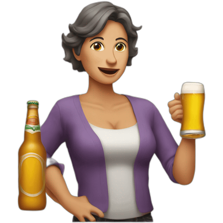 mamá cansada quiere cerveza emoji