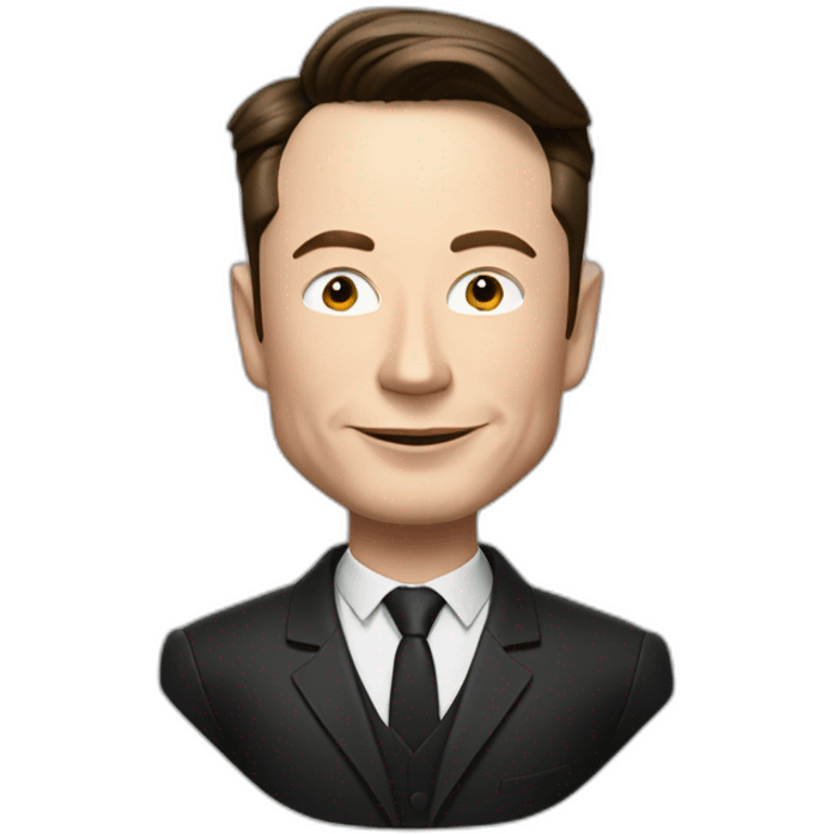 Elon Musk with Tesla model X emoji