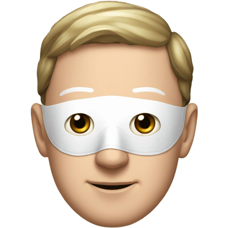 mark Zuckerberg with a pointy white mask emoji