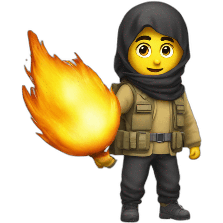 Musulman avec des ceinture explosive emoji