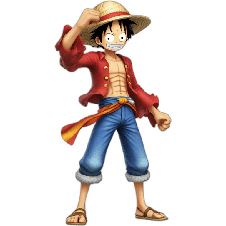 Luffy prêt au combat one piece emoji