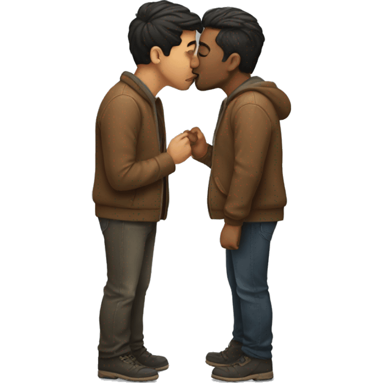 two men kissing emoji