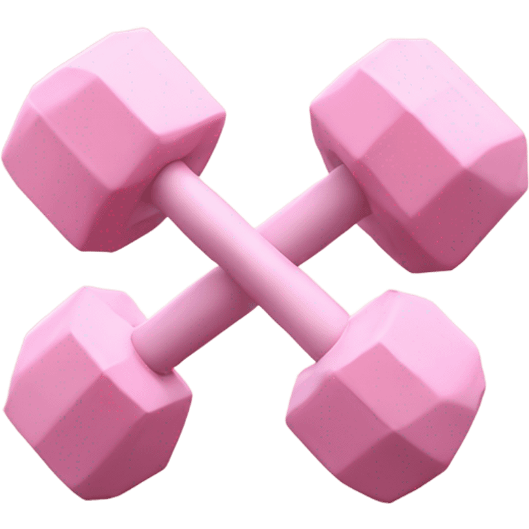 Pastel pink olympic barbell emoji