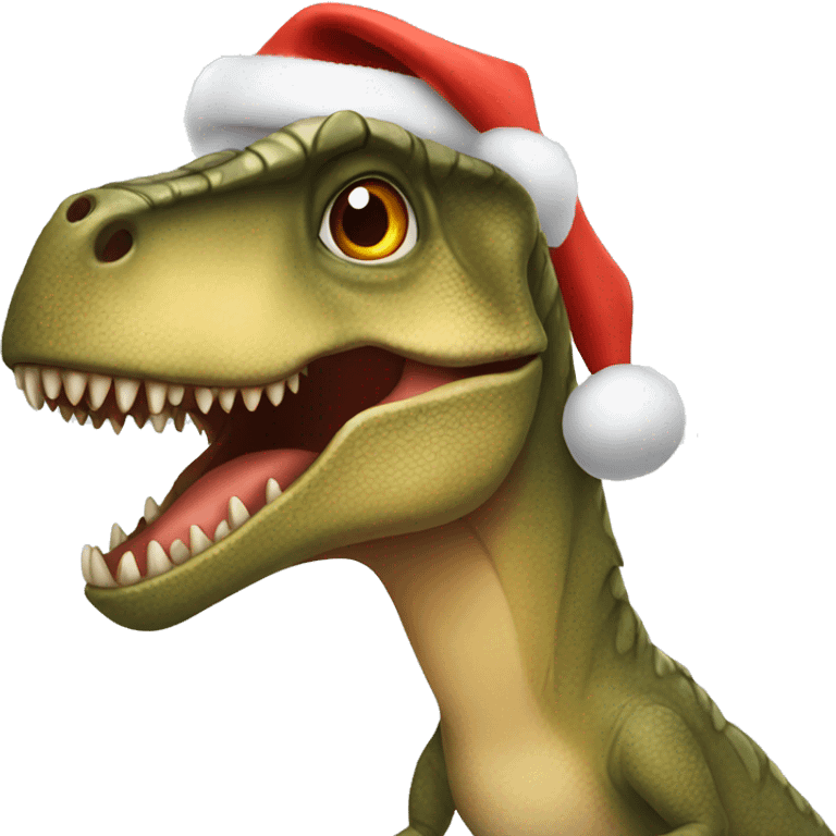 Cute T. rex with Christmas theme emoji | AI Emoji Generator
